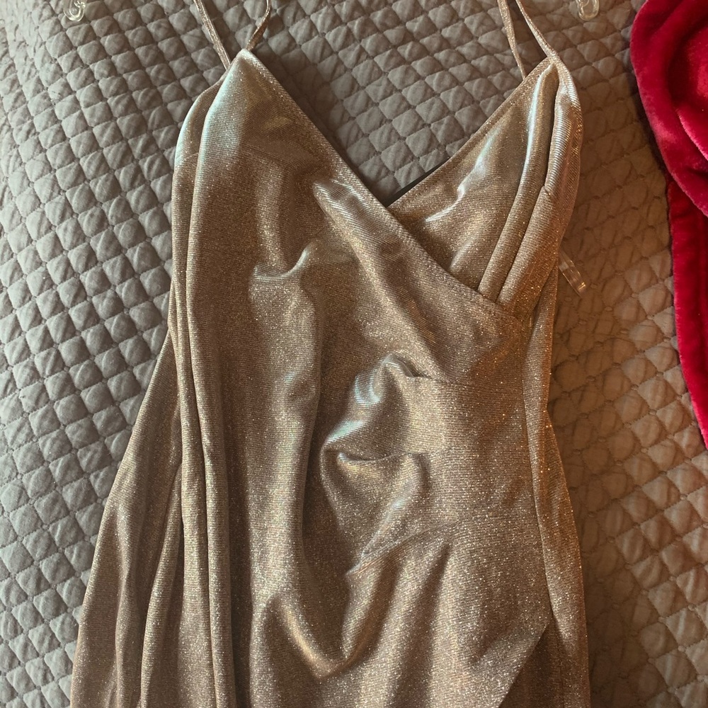 Sparkling gold mini dress